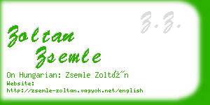 zoltan zsemle business card